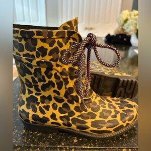 J. Crew Cheetah Rain boot
